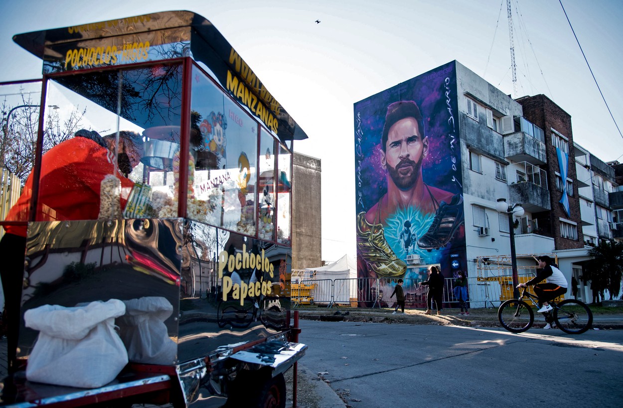 Pictură cu Messi în Rosario / Profimedia