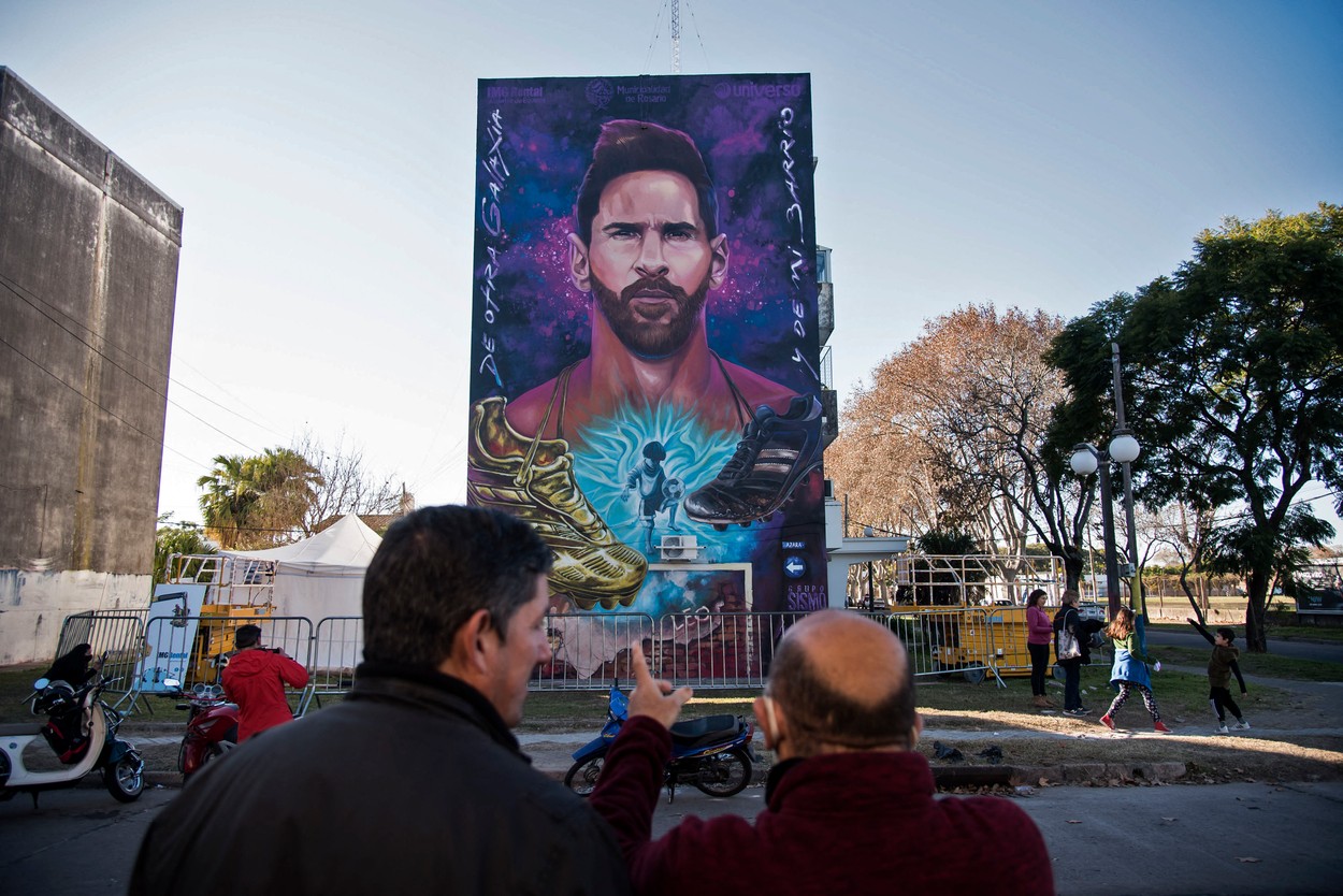 Pictură cu Messi în Rosario / Foto: Profimedia