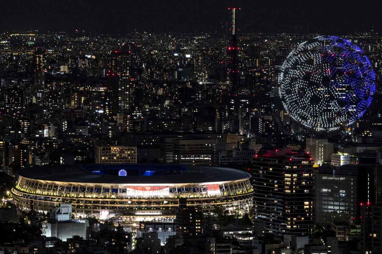 Jocurile Olimpice 2020 | Moment uluitor la ceremonia de deschidere! 1.824 de drone, deasupra arenei din Tokyo