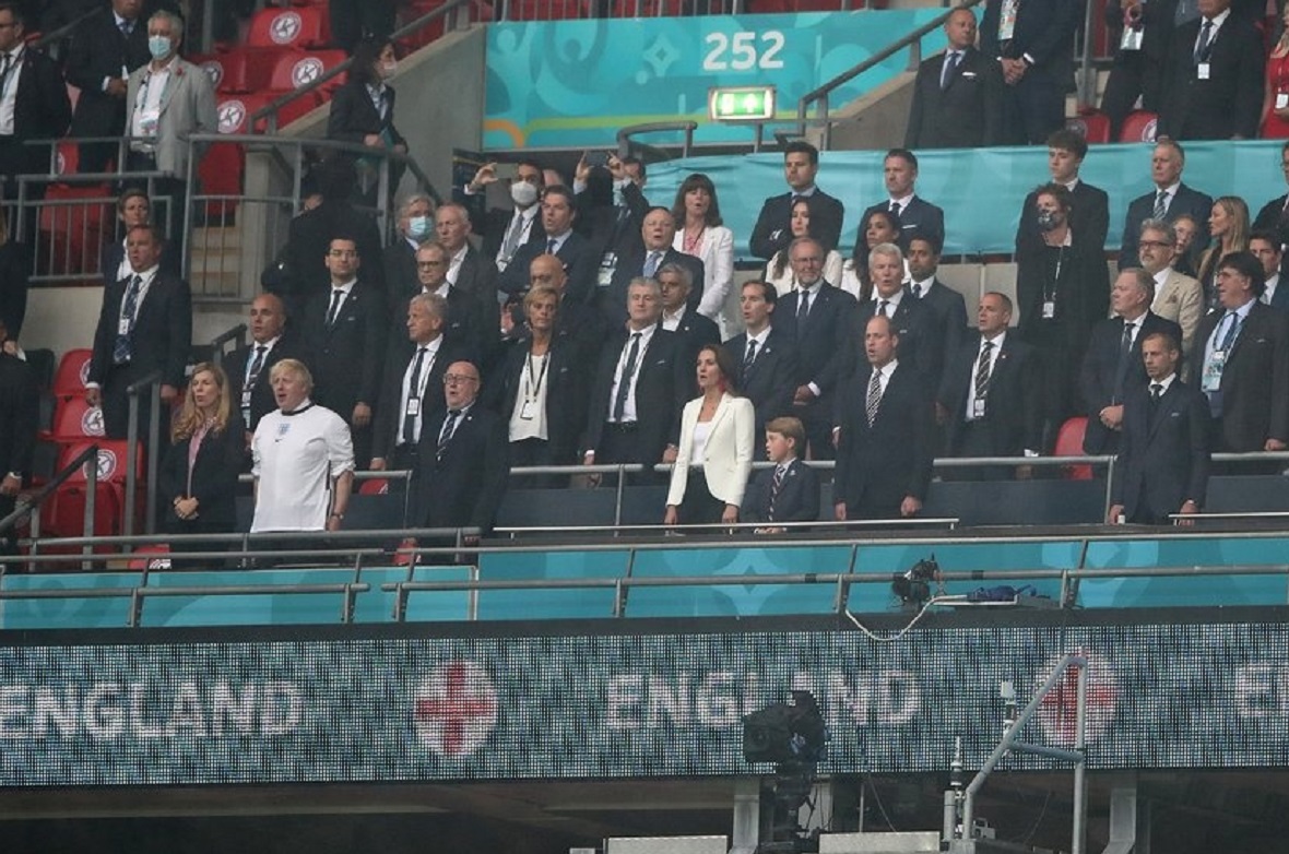 Tribuna vip de pe Wembley la finala Euro 2020