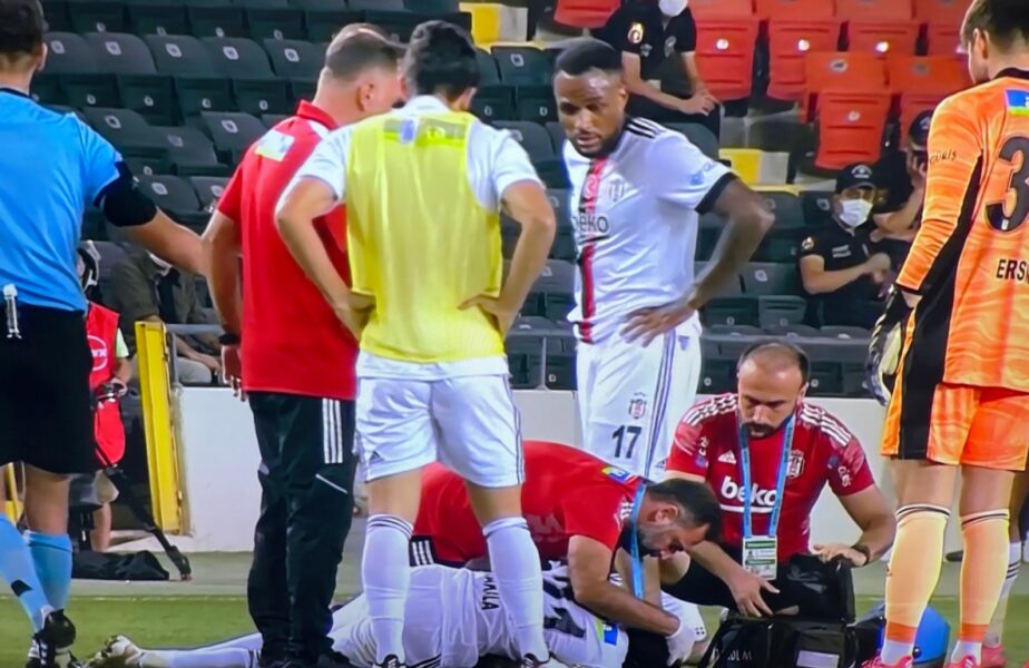 Fabrice Nsakala, clipe de groază în meciul Gaziantep - Beşiktaş din campionatul Turciei