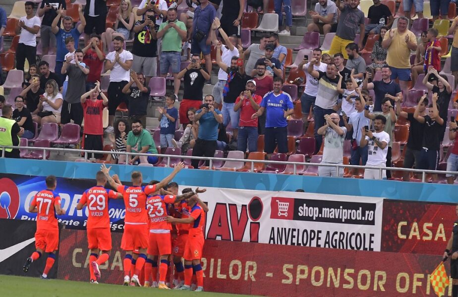 „Umplem peluza!” Jucătorii lui FCSB și-au chemat fanii la stadion pentru derby-ul cu Rapid! Imagini de senzație cu Octavian Popescu și Florinel Coman