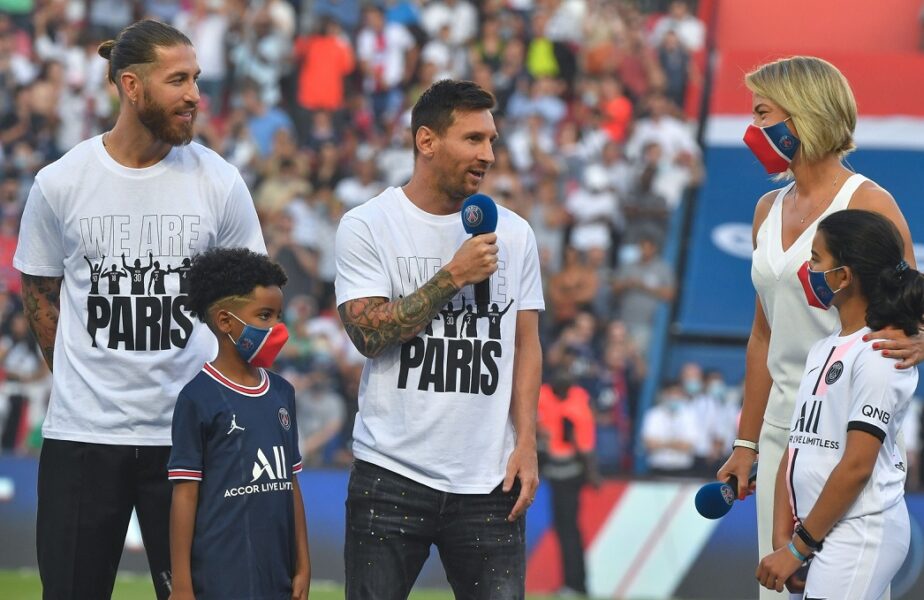 Lionel Messi și Sergio Ramos, primele declarații în fața fanilor lui PSG. „Este incredibil, sunt foarte fericit” / „Putem câștiga totul!”