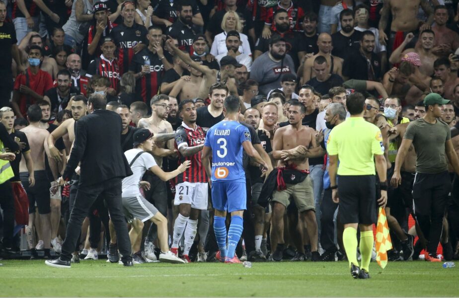 Scene uluitoare la Nice – Marseille. „Jucătorii noştri au fost loviţi de bodyguarzii lui Marseille”