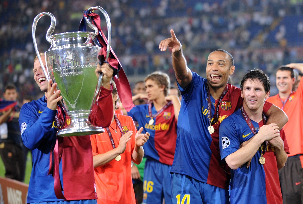 Lionel Messi şi Thierry Henry, colegi la Barcelona
