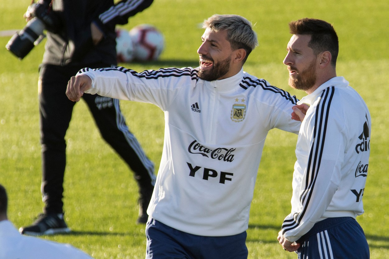 Sergio Aguero şi Lionel Messi la naţionala Argentinei