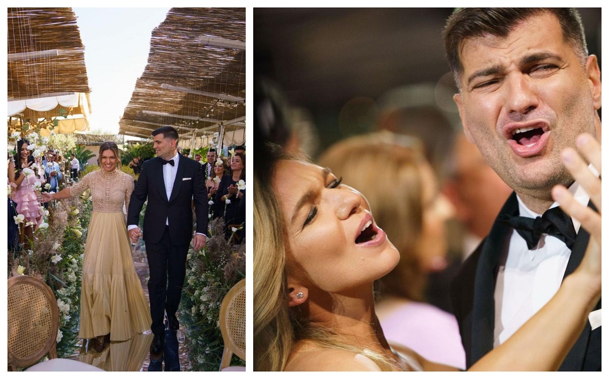 Imagini fabuloase de la nunta anului. Simona Halep şi Toni Iuruc, surprinşi în ipostaze de neuitat! Zeci de mii de fani au reacţionat