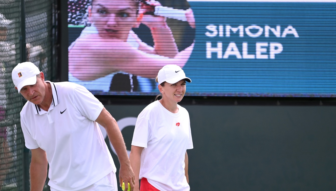 Simona Halep, spectacol total la Indian Wells. Lovituri în stilul lui Roger Federer, la antrenamente