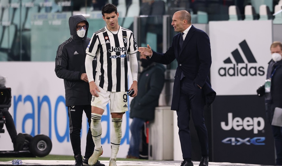 Alvaro Morata şi-a ieşit din minţi după ce a fost schimbat de Allegri în Juventus – Genoa 2-0. Urlete şi îmbrânceli la marginea terenului. Cum a reacţionat antrenorul