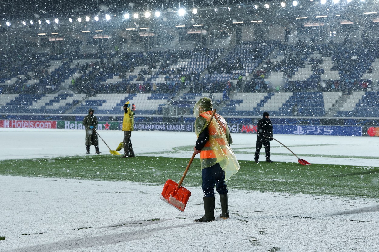Zăpada a dat peste cap meciul Atalanta - Villarrreal
