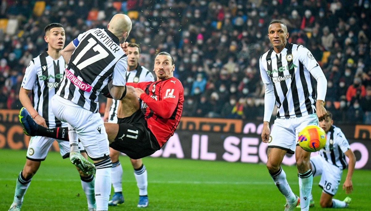 Zlatan Ibrahimovic, în meciul cu Udinese - Milan 1-1