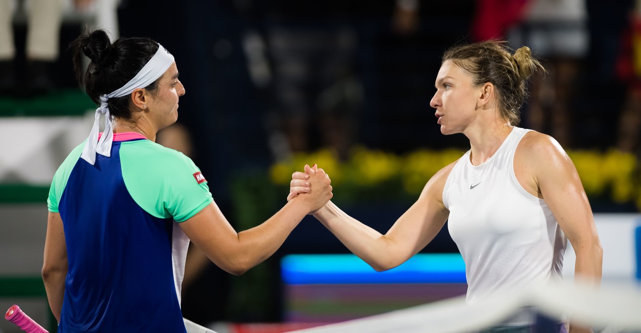 Simona Halep – Ons Jabeur, în sferturile de finală ale turneului de la Dubai. Cele două jucătoare s-au mai întâlnit de două ori până acum. Ora de start a meciului