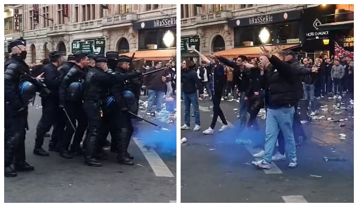 Fanii lui Chelsea au făcut haos înaintea meciului cu Lille, din Champions League. S-au bătut cu poliţiştii francezi şi au scandat numele lui Roman Abramovich!