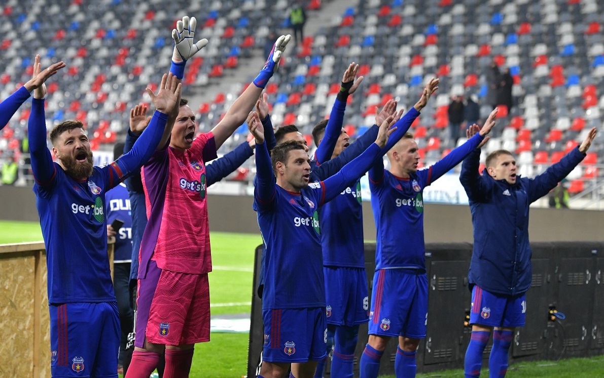 CSA Steaua, bucurie la finalul unui meci