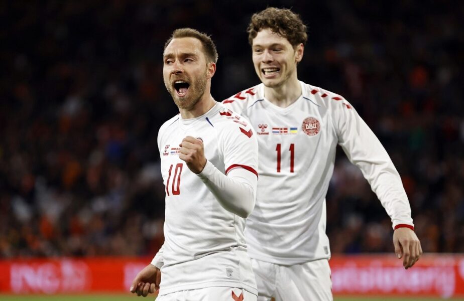 Christian Eriksen, gol superb pe stadionul unde a suferit un stop cardiac la EURO 2020! Primire emoţionantă pentru căpitanul danez. Zeci de mii de suporteri l-au aplaudat în picioare!