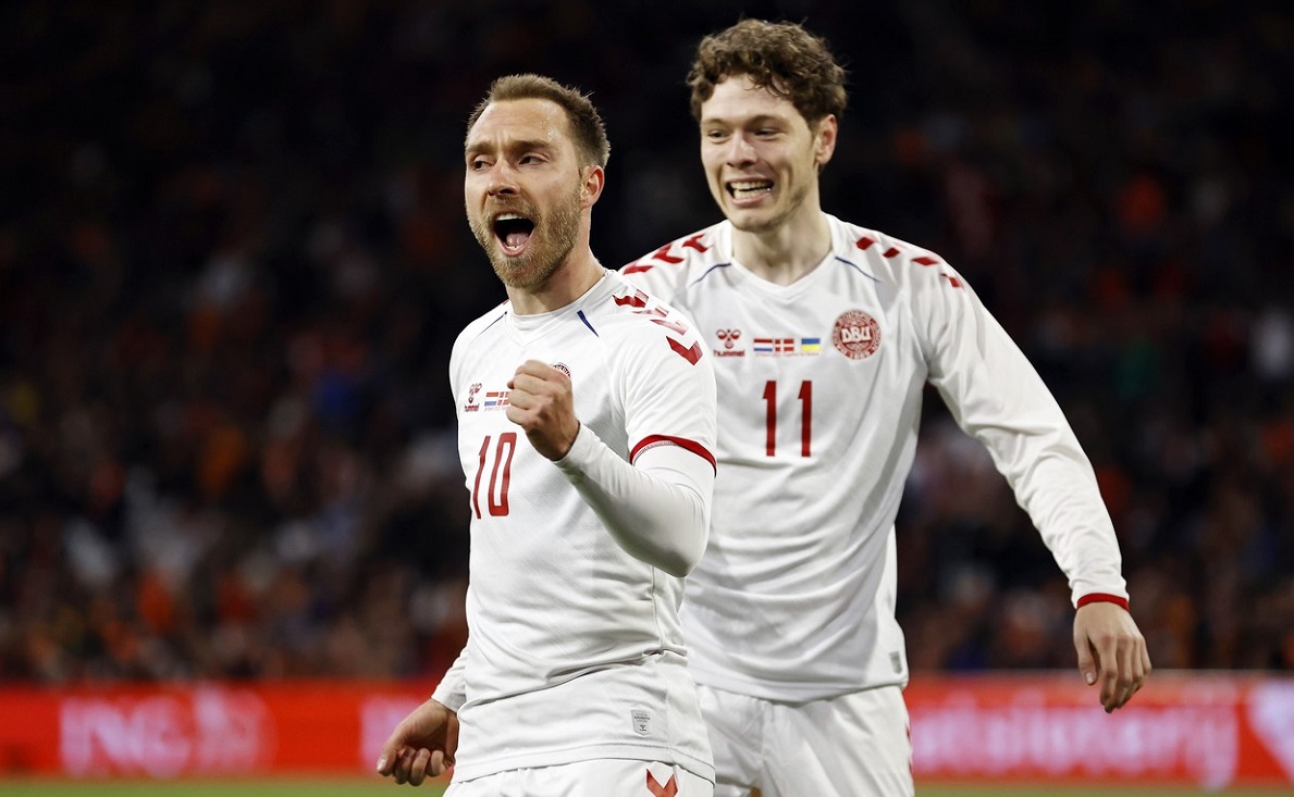 Christian Eriksen, gol superb pe stadionul unde a suferit un stop cardiac la EURO 2020! Primire emoţionantă pentru căpitanul danez. Zeci de mii de suporteri l-au aplaudat în picioare!