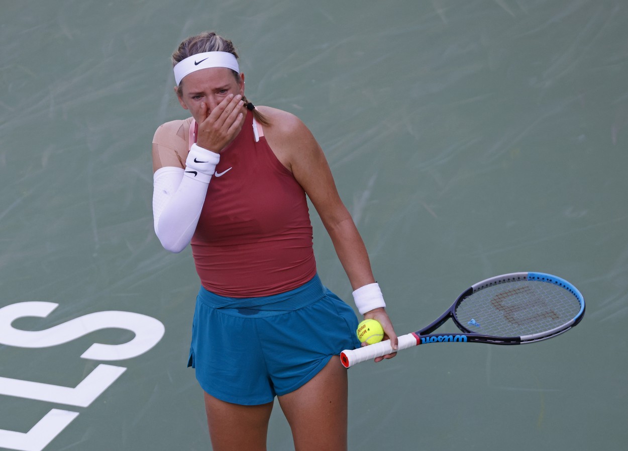 Victoria Azarenka of Belarus cries during her match against Elena Rybakina of Kazakhstan during the BNP Paribas Open at Indian Wells Tennis Garden in Indian Wells, California. Mandatory Photo Credit: Charles Baus/CSM
Tennis BNP Paribas Open, Indian Wells, USA - 14 Mar 2022,Image: 670571665, License: Rights-managed, Restrictions: , Model Release: no, Credit line: Profimedia