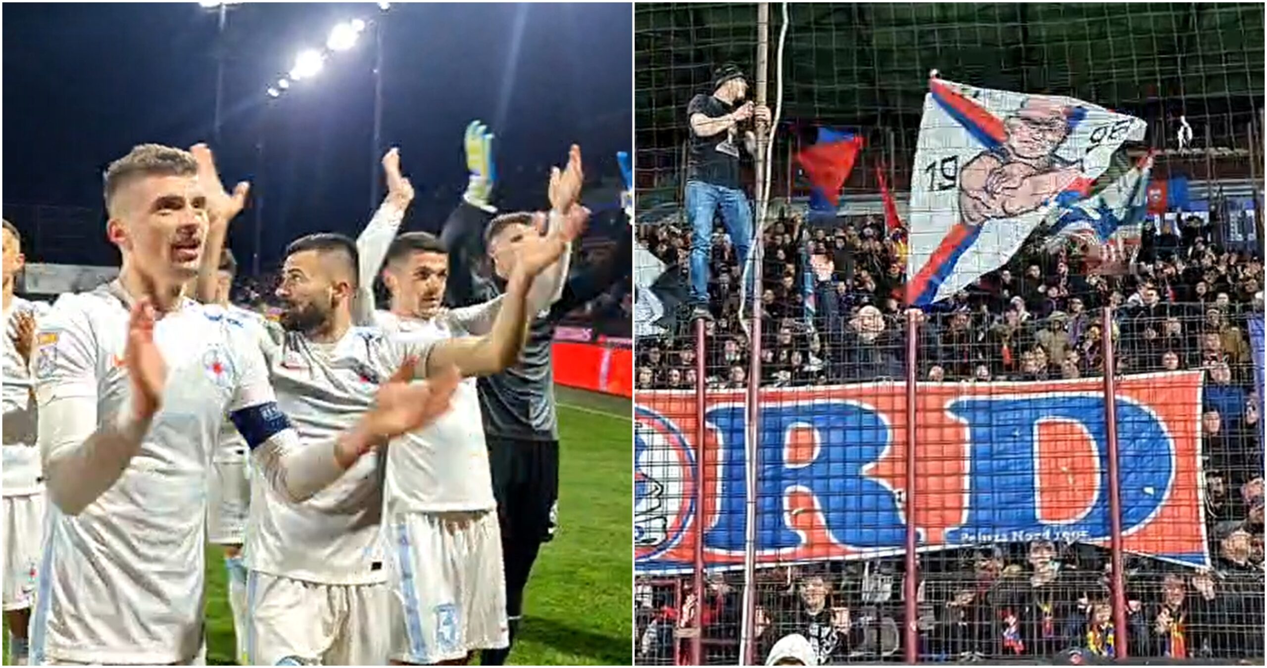 CFR Cluj – FCSB 0-1 | Jucătorii lui Toni Petrea au declanșat „fiesta alături de suporteri! Imaginile unei seri magice pentru „roș-albaștri