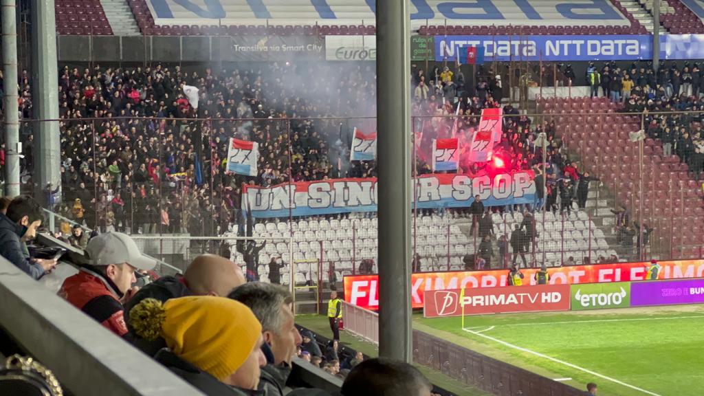CFR Cluj – FCSB | Mesajul afișat de fanii „roș-albaștri în Gruia: „Un singur scop!. Trimitere la palmaresul clubului