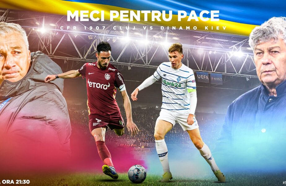 CFR Cluj – Dinamo Kiev 0-0 | Echipele lui Dan Petrescu şi Mircea Lucescu au dat-o la pace în meciul caritabil pentru refugiaţii din Ucraina