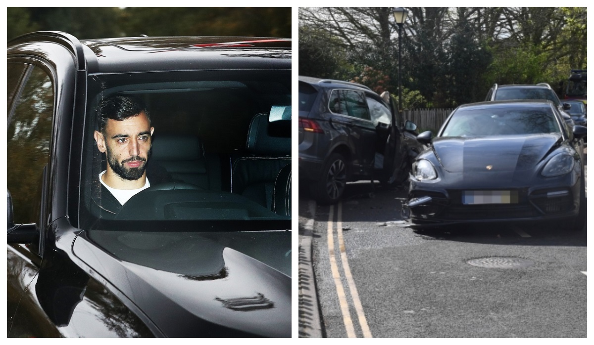 Bruno Fernandes a trecut prin șocul vieții! Accident horror făcut de portughez în timp ce se ducea spre baza de antrenament a lui Manchester United