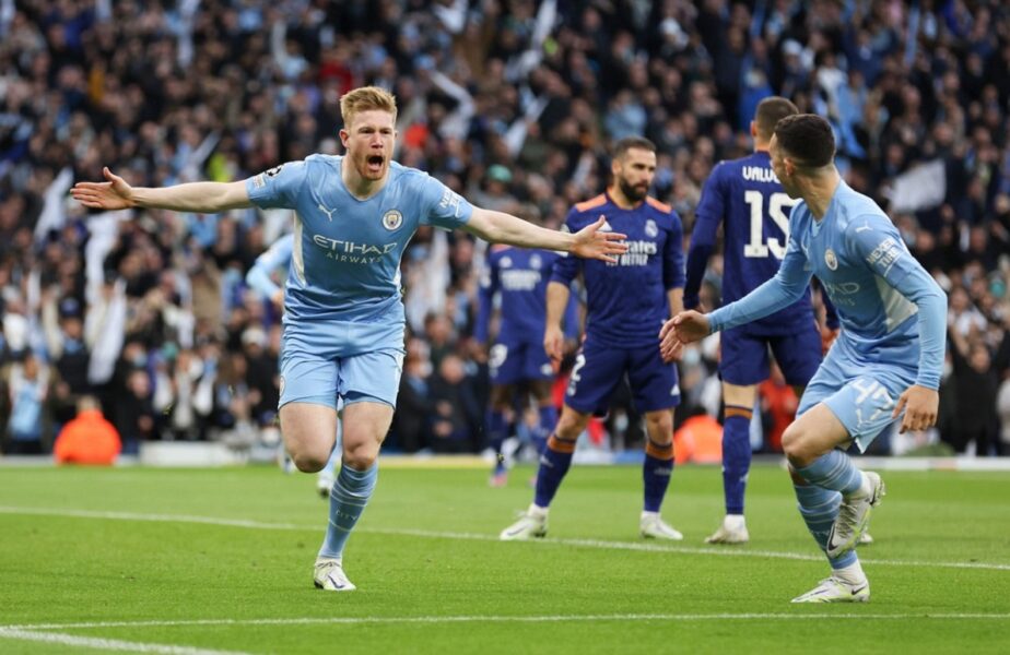 Manchester City – Real Madrid | Kevin De Bruyne a avut nevoie de numai 93 de secunde pentru a marca! Record istoric pentru „cetăţeni”