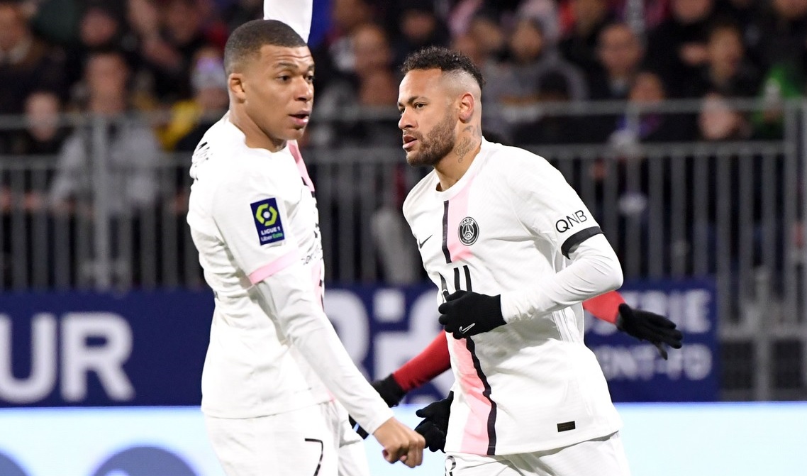 Neymar și Mbappe, hat-trick-uri cu Clermont