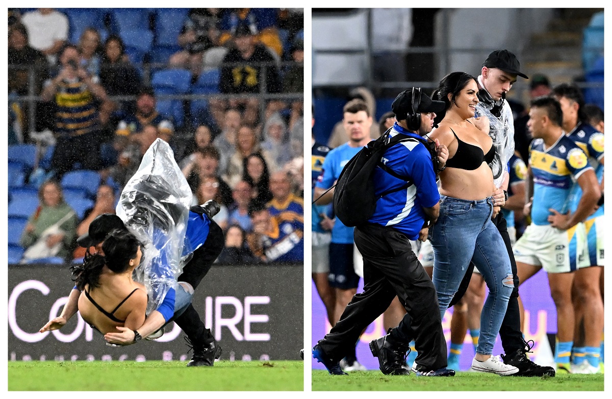 Imagini de necrezut. O femeie care a intrat pe teren, în timpul unui meci de rugby, a fost placată într-un mod brutal: „Am primit ce meritam!”