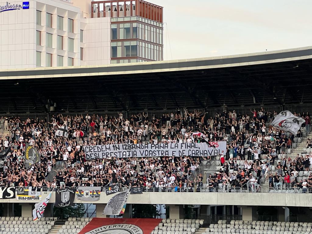 Mesaj mobilizator al fanilor de la Universitatea Cluj