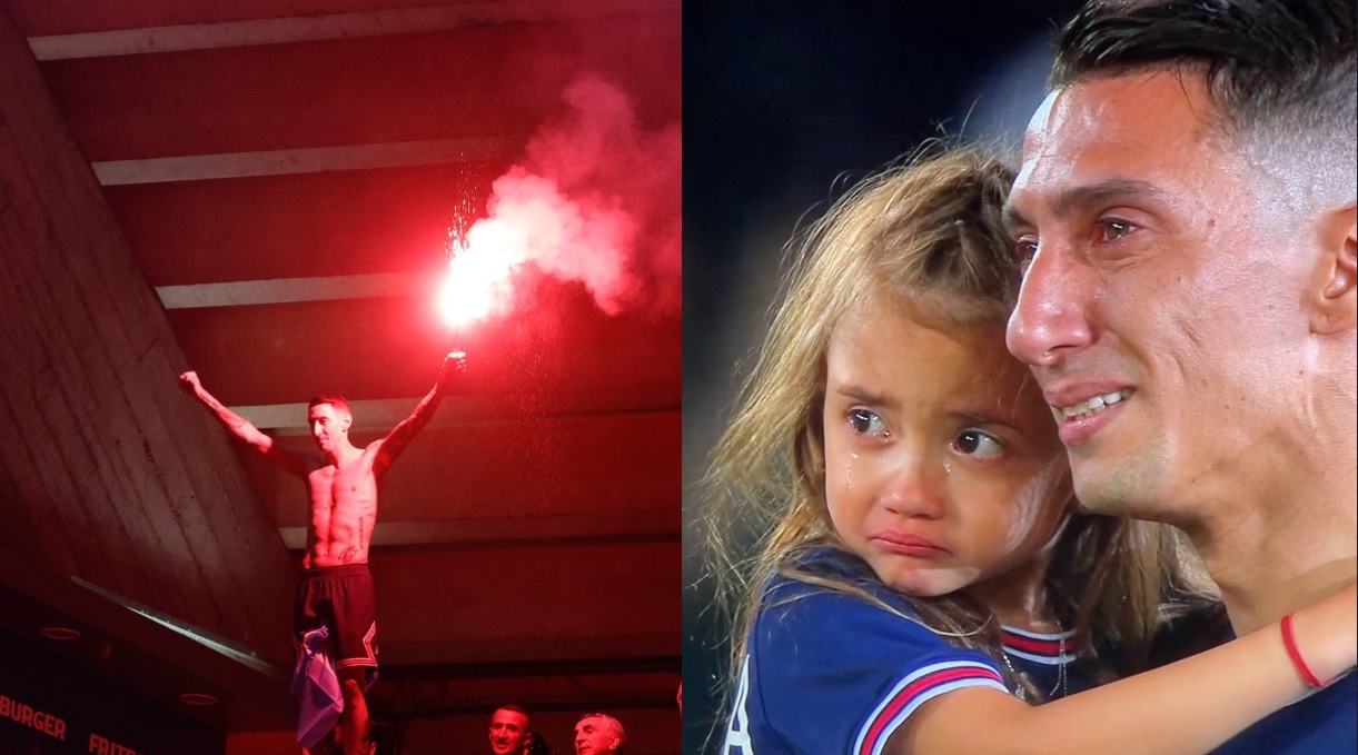 Angel Di Maria s-a despărţit în lacrimi de PSG! Imagini memorabile în faţa fanilor