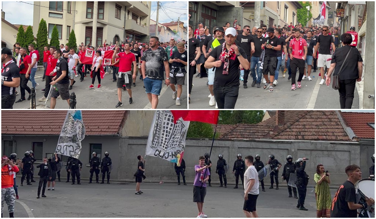 Atmosferă incendiară înainte de barajul „U Cluj – Dinamo! Scandări xenofobe şi înjurături la adresa rivalilor de la CSA Steaua şi CFR Cluj