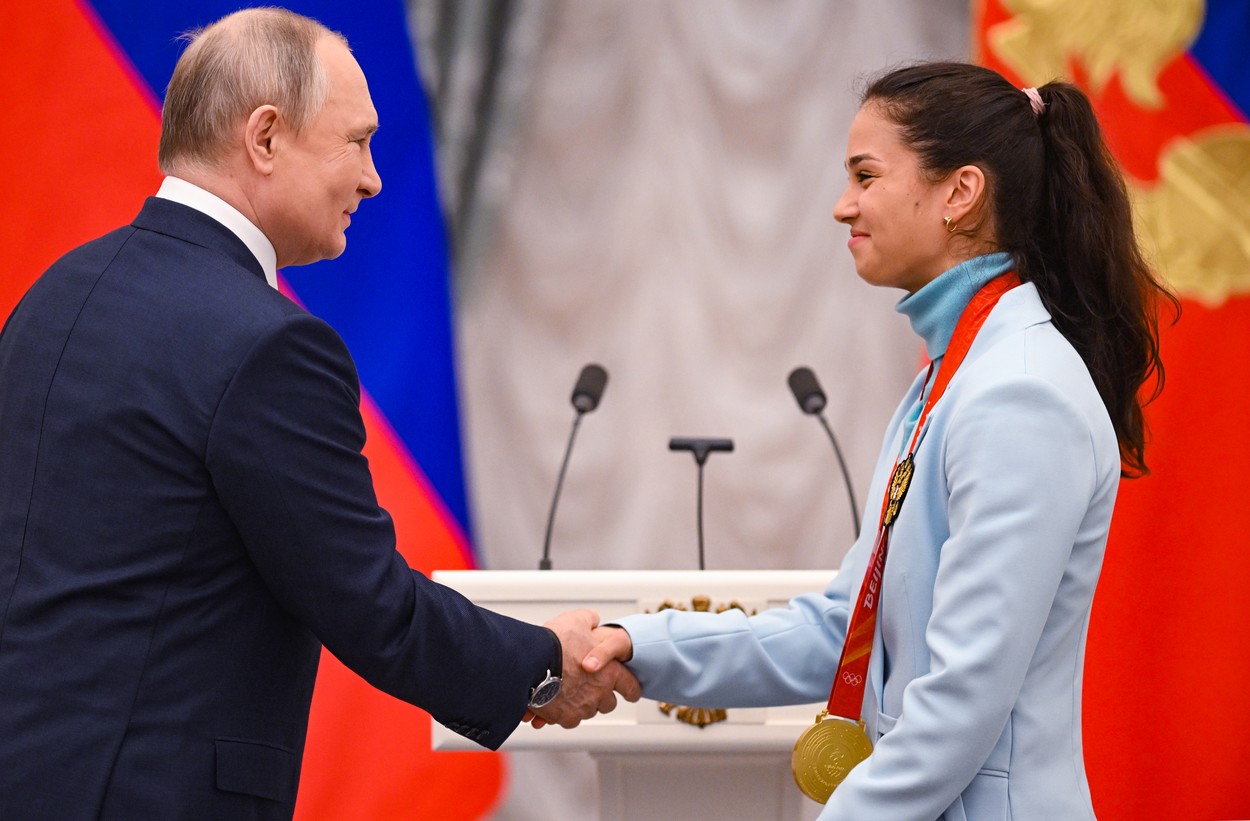 Veronika Stepanova şi Vladimir Putin