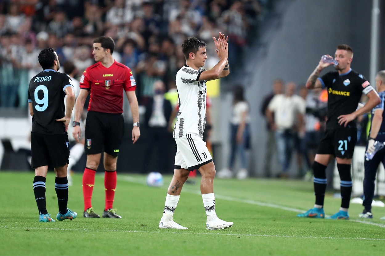 Paulo Dybala plânge la finalul meciului cu Lazio, 2-2 / Profimedia