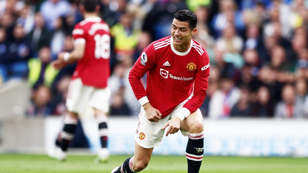 Cristiano Ronaldo, în timpul meciului Brighton - Manchester United 4-0
