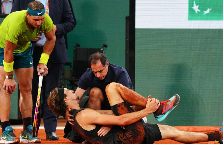 Alexander Zverev, accidentare teribilă la Roland Garros