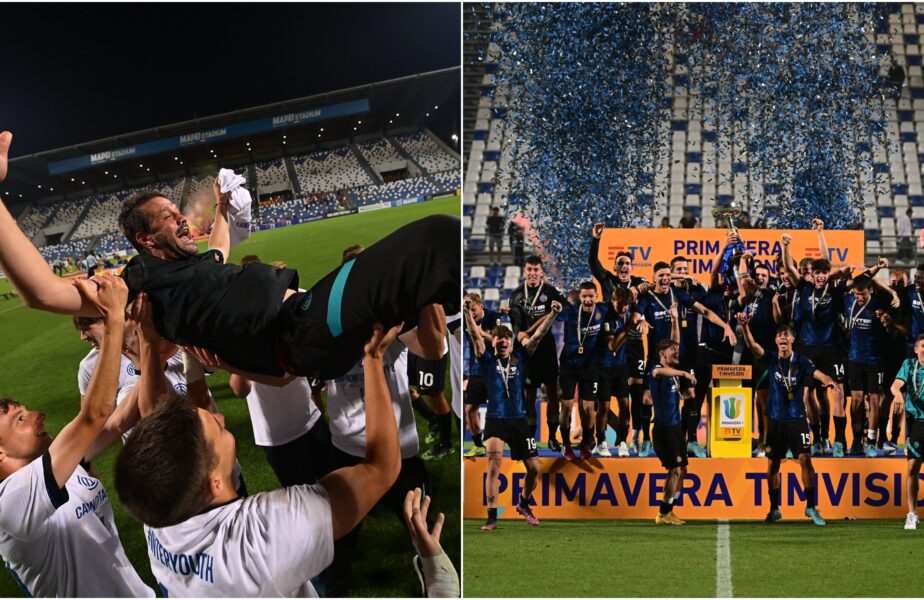 Cristi Chivu, campion al Italiei alături de Inter U19! Românul, luat pe sus de jucătorii săi după victoria istorică. Reacția oficială a clubului din Serie A