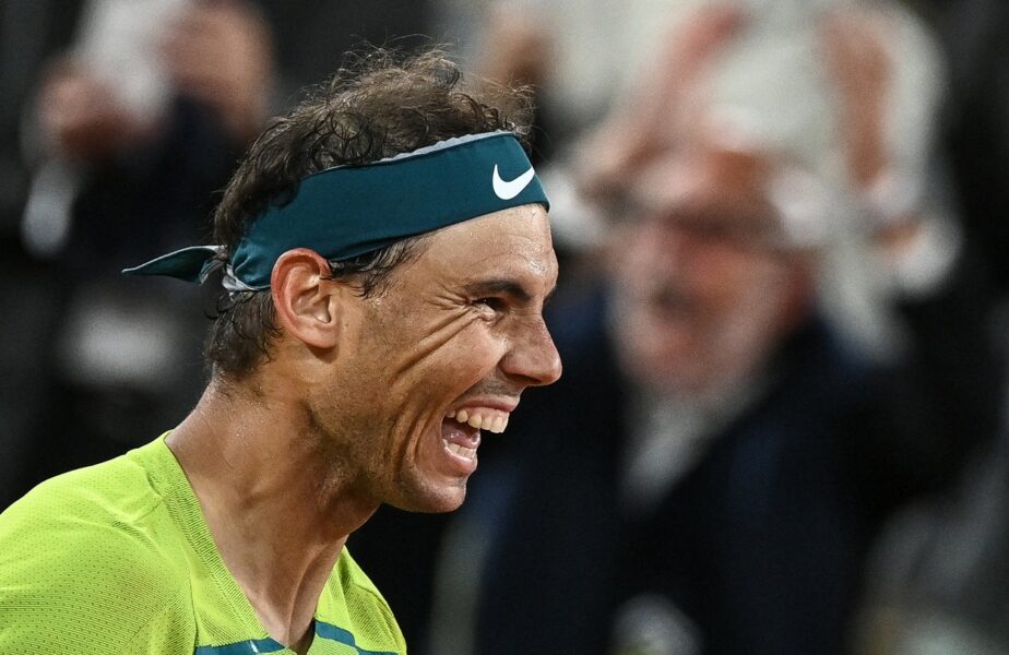 Rafael Nadal, în culmea fericirii după ce l-a învins pe Novak Djokovic