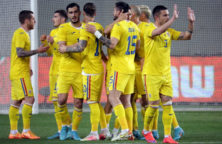 Jucătorii României, după un gol marcat