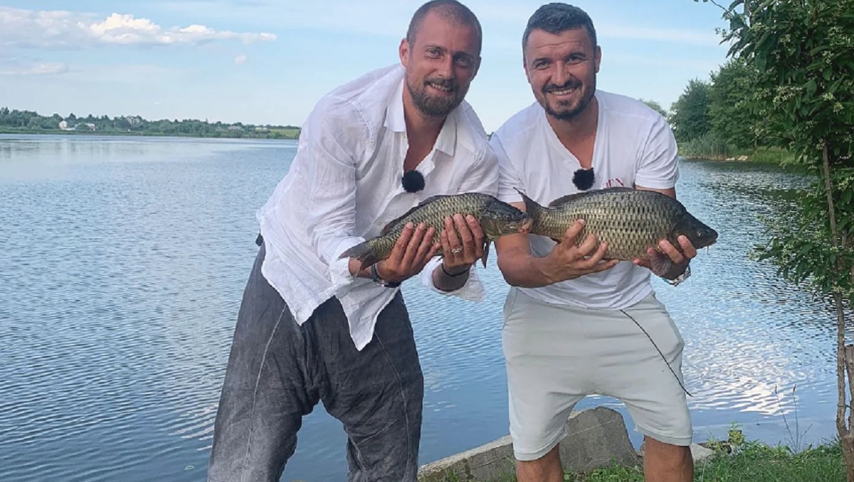 Constantin Budescu și Gabriel Tamaș, la pescuit