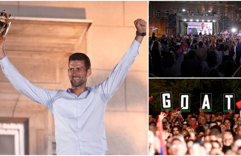 Novak Djokovic, primit ca un rege în Serbia după ce a câştigat Wimbledon 2022. 10.000 de fani l-au aşteptat la Belgrad şi au făcut „noapte albă” pe străzi!