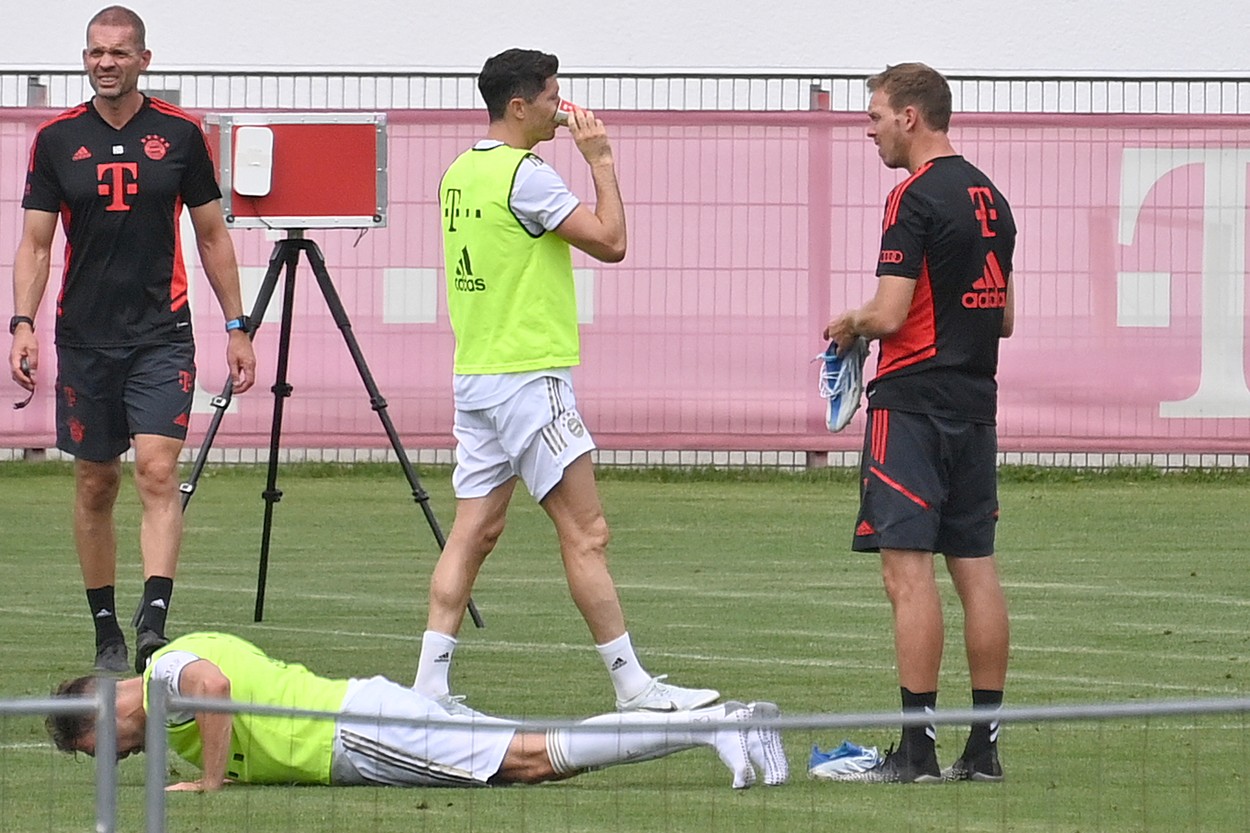Robert Lewandowski, în timpul antrenamentului lui Bayern Munchen
