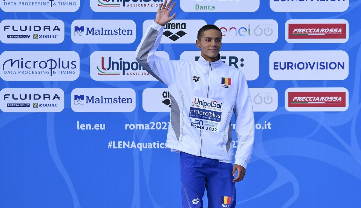 David Popovici, cu medalia de aur la Europenele de la Roma