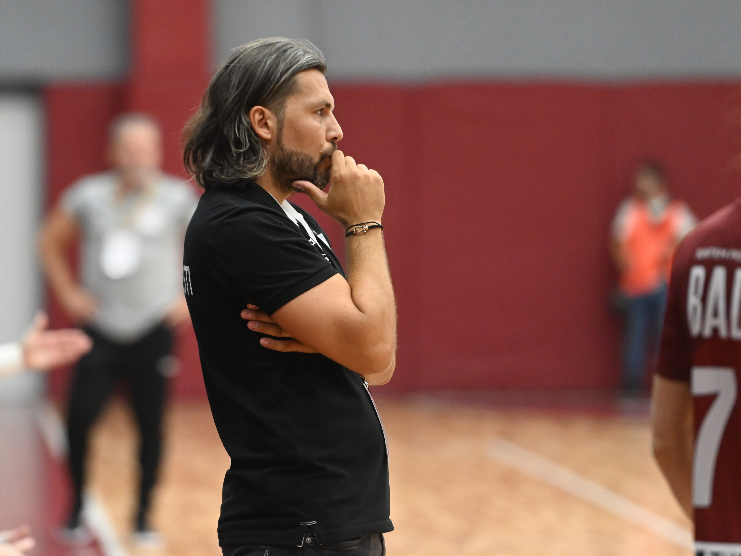Adrian Vasile, în timpul unui meci disputat de CSM București