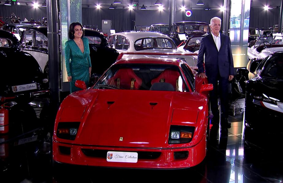 Patronul lui Ferrari a vizitat colecţia lui Ion Ţiriac. Piero Ferrari, însoţit de soţia lui româncă. Ce declaraţie de dragoste i-a făcut Romina Gingaşu