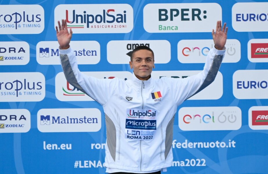 Mesajul Federației Române de Natație după ce David Popovici a devenit campion european și la 200 de metri liber: „Fantastică seară pentru România!”