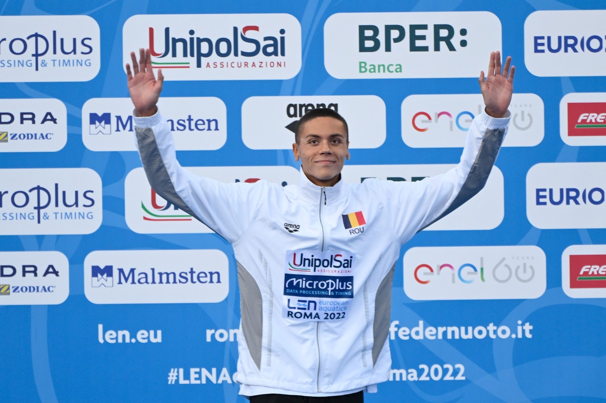 Mesajul Federației Române de Natație după ce David Popovici a devenit campion european și la 200 de metri liber: „Fantastică seară pentru România!