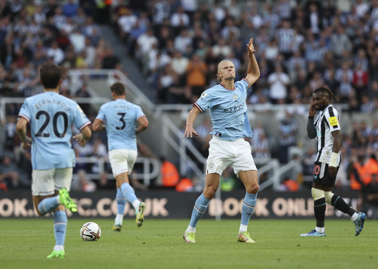 Erling Haaland a marcat în meciul Newcastle - Manchester City 3-3
