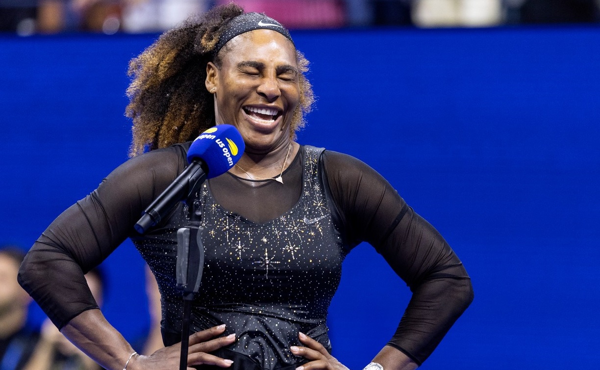 Serena Williams, în timpul interviului de la US Open / Profimedia