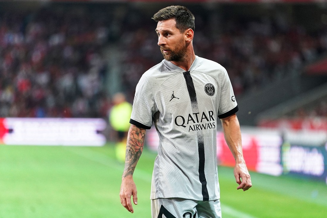 Leo Messi, în timpul unui meci pentru PSG