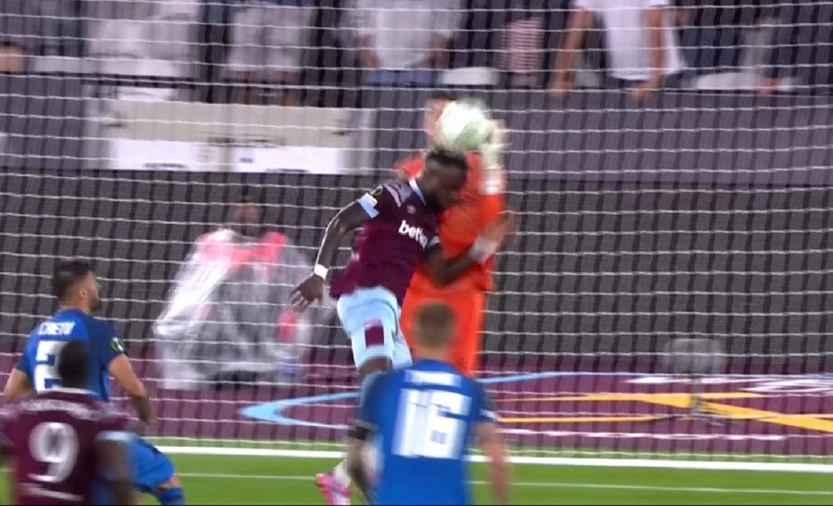 Penalty controversat în West Ham – FCSB! Ştefan Târnovanu ar fi faultat. Maxwel Cornet, K.O după ce s-a lovit de „zidul roş-albaştrilor